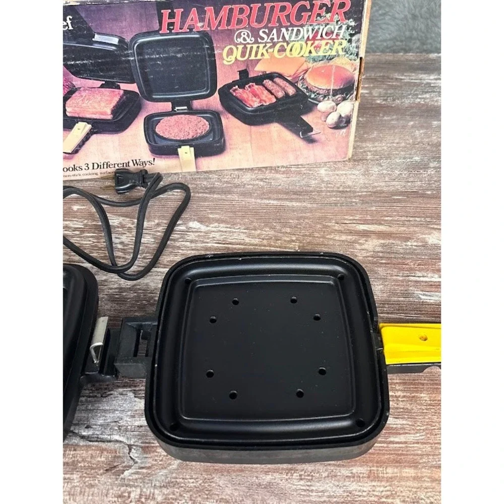 Master Chef Hamburger Sandwich Quik‎ Cooker Electric Griddle Model 3041